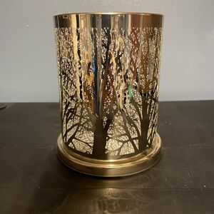Partylite winter tree themed metal candle holder